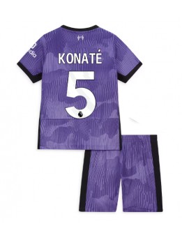Otroški Nogometna dresi replika Liverpool Ibrahima Konate #5 Tretji 2023-24 Kratek rokav (+ hlače)